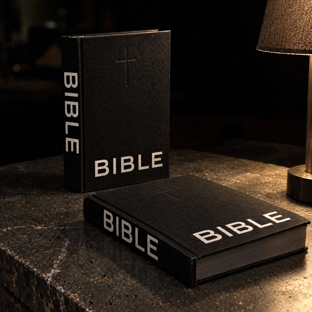 Two BIBLE books by lamplight